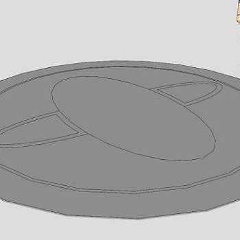 圆形化纤地毯SU模型下载_sketchup草图大师SKP模型