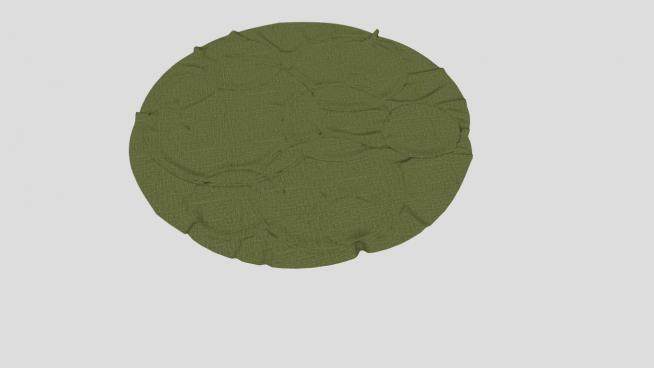 圆形绿色地毯SU模型下载_sketchup草图大师SKP模型