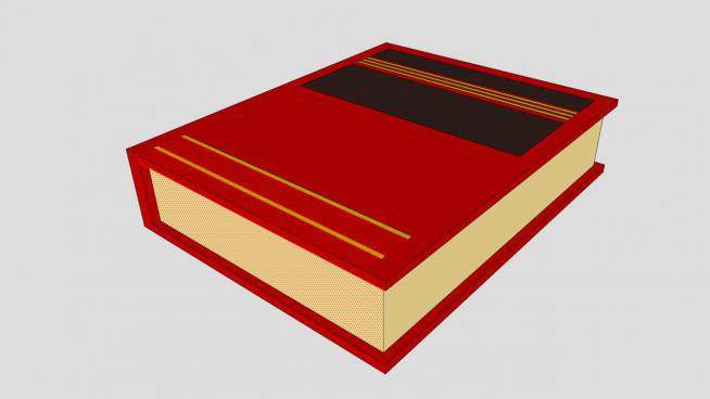 红色法律书籍SU模型下载_sketchup草图大师SKP模型