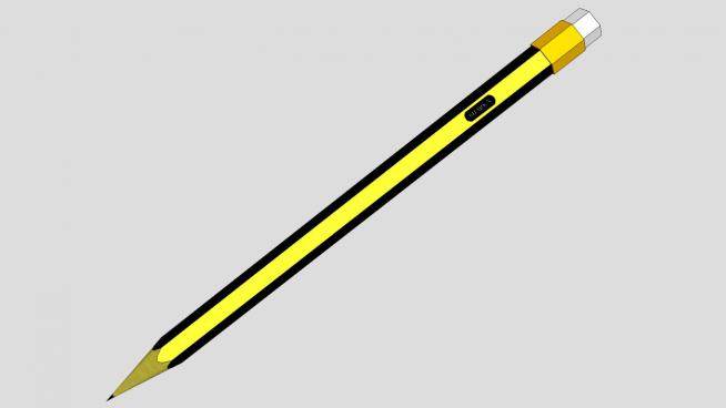 黄色铅笔SU模型下载_sketchup草图大师SKP模型