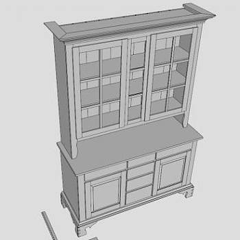 宾夕法尼亚州后继橱柜SU模型下载_sketchup草图大师SKP模型