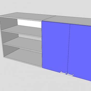 壁挂式橱柜架子SU模型下载_sketchup草图大师SKP模型