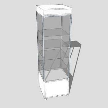 玻璃碗柜橱柜SU模型下载_sketchup草图大师SKP模型