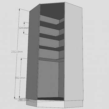 角落橱柜食品柜SU模型下载_sketchup草图大师SKP模型