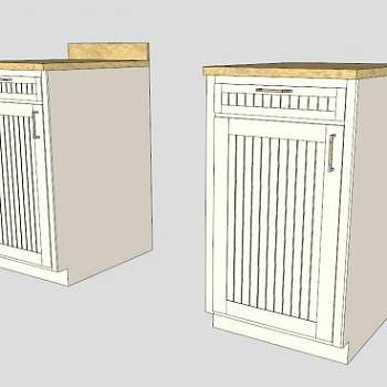厨房下橱柜SU模型下载_sketchup草图大师SKP模型
