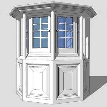 白色内阁橱柜SU模型下载_sketchup草图大师SKP模型