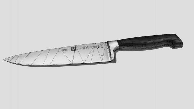 亨克尔7寸刀餐具SU模型下载_sketchup草图大师SKP模型