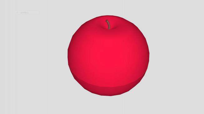 食品红苹果SU模型下载_sketchup草图大师SKP模型