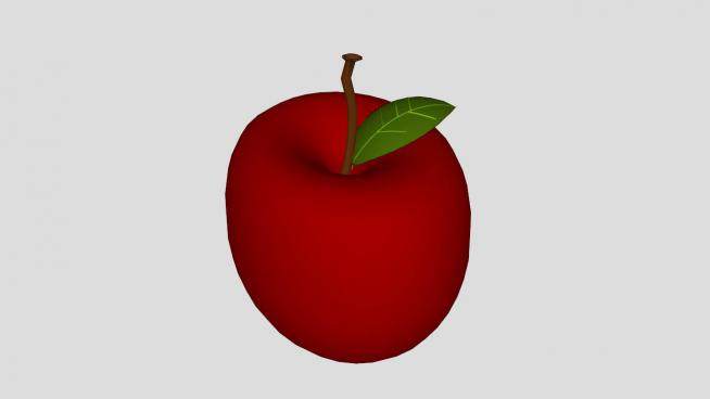 水果之王红苹果SU模型下载_sketchup草图大师SKP模型
