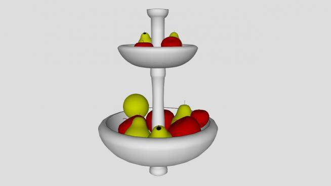 苹果梨水果食物SU模型下载_sketchup草图大师SKP模型