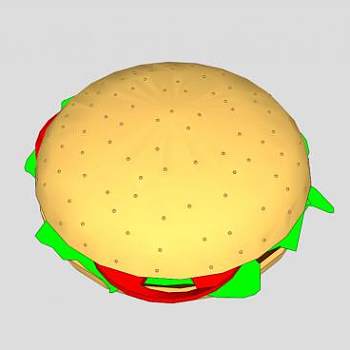汉堡包快餐SU模型下载_sketchup草图大师SKP模型