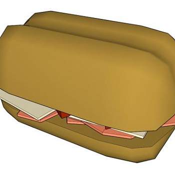 食物汉堡包SU模型下载_sketchup草图大师SKP模型