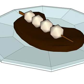 食品丸子食物SU模型下载_sketchup草图大师SKP模型
