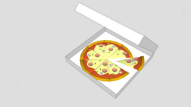 意大利食品披萨SU模型下载_sketchup草图大师SKP模型