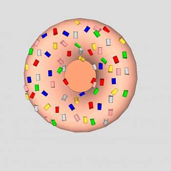 甜甜圈甜品SU模型下载_sketchup草图大师SKP模型