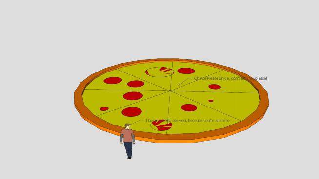 巨大披萨SU模型下载_sketchup草图大师SKP模型