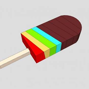 彩虹冰淇淋SU模型下载_sketchup草图大师SKP模型