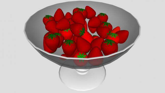 水果草莓SU模型下载_sketchup草图大师SKP模型
