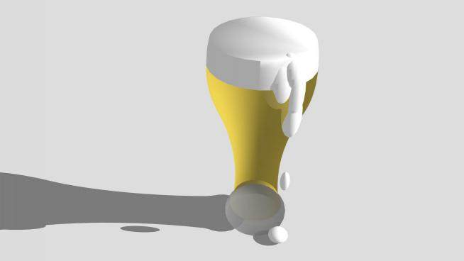 玻璃啤酒酒水SU模型下载_sketchup草图大师SKP模型