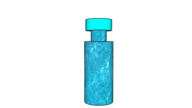 公司饮料蓝色瓶子SU模型下载_sketchup草图大师SKP模型