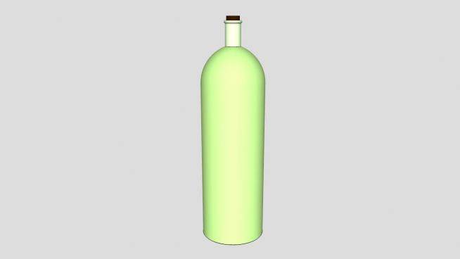 绿色酒瓶酒水SU模型下载_sketchup草图大师SKP模型