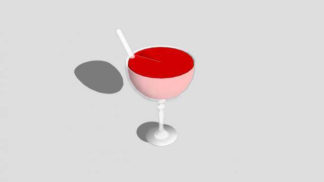 树莓酒水玻璃杯SU模型下载_sketchup草图大师SKP模型