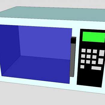 标准厨房微波炉SU模型下载_sketchup草图大师SKP模型