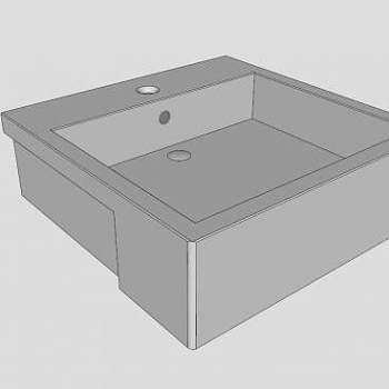 瓦斯盆地台盆SU模型下载_sketchup草图大师SKP模型