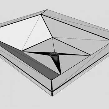 矩形台盆卫生洁具SU模型下载_sketchup草图大师SKP模型