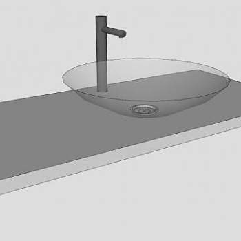 现代洗脸盆台盆SU模型下载_sketchup草图大师SKP模型