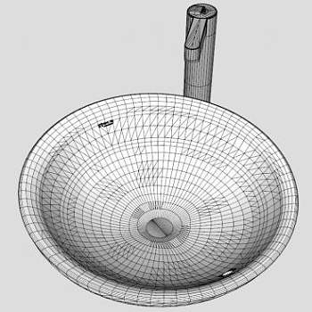 水龙头台盆洗手盆SU模型下载_sketchup草图大师SKP模型