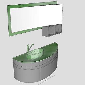 卫浴洗手盆SU模型下载_sketchup草图大师SKP模型