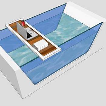 现代浴缸浴室SU模型下载_sketchup草图大师SKP模型