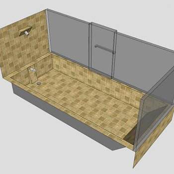 浴缸浴室淋浴SU模型下载_sketchup草图大师SKP模型