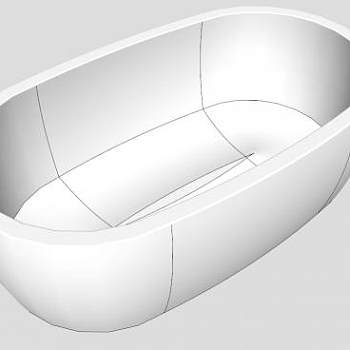 亚克力浴缸SU模型下载_sketchup草图大师SKP模型