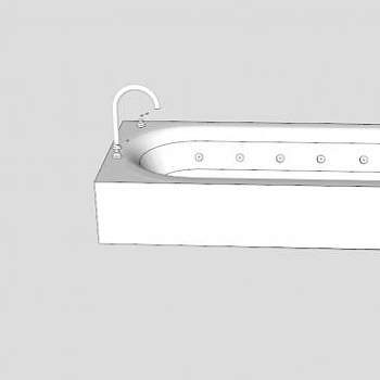 喷射式浴盆浴缸SU模型下载_sketchup草图大师SKP模型