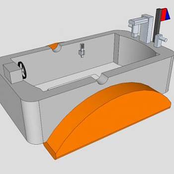 创意澡船浴缸SU模型下载_sketchup草图大师SKP模型