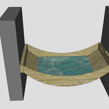 壁挂式浴缸SU模型下载_sketchup草图大师SKP模型