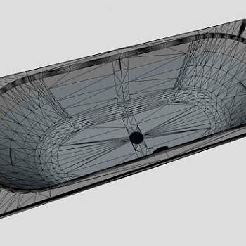 经典黑色浴缸SU模型下载_sketchup草图大师SKP模型