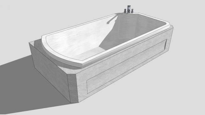 浴室新浴缸SU模型下载_sketchup草图大师SKP模型