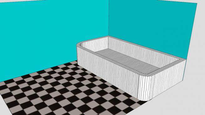 现代卫生间浴缸SU模型下载_sketchup草图大师SKP模型