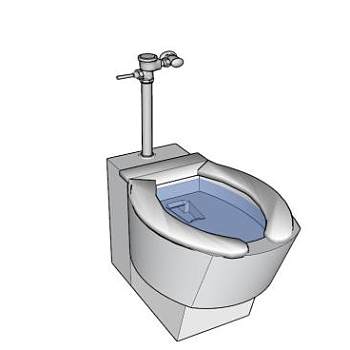 马桶厕所便器SU模型下载_sketchup草图大师SKP模型