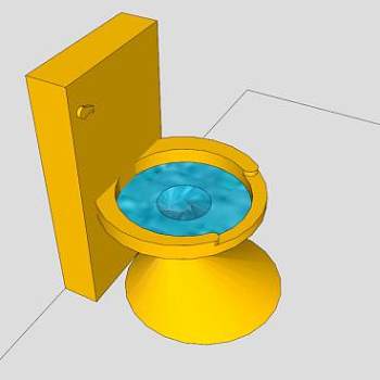 卫浴黄金马桶SU模型下载_sketchup草图大师SKP模型