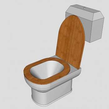 简易白色厕所SU模型下载_sketchup草图大师SKP模型