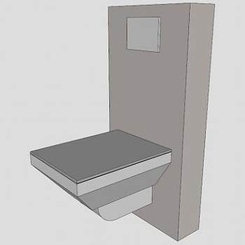 低聚厕所SU模型下载_sketchup草图大师SKP模型