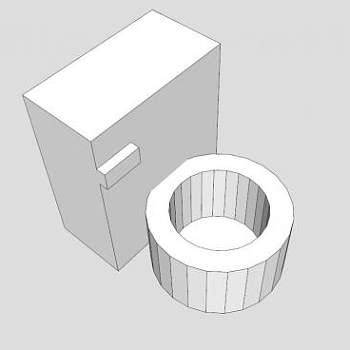 创意白色马桶便器SU模型下载_sketchup草图大师SKP模型