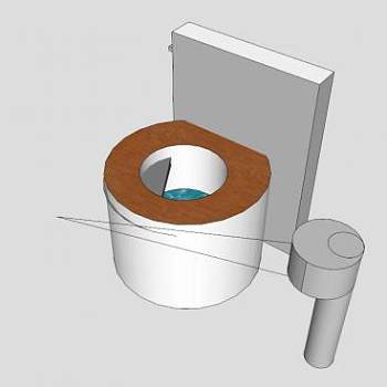 新时代厕所马桶SU模型下载_sketchup草图大师SKP模型