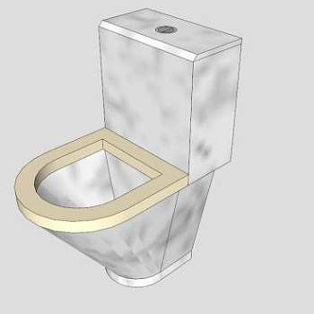 欧式坐便器马桶SU模型下载_sketchup草图大师SKP模型