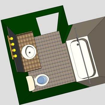 浴室厕所马桶SU模型下载_sketchup草图大师SKP模型