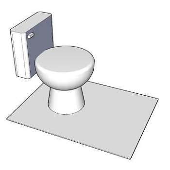 标准厕所马桶SU模型下载_sketchup草图大师SKP模型